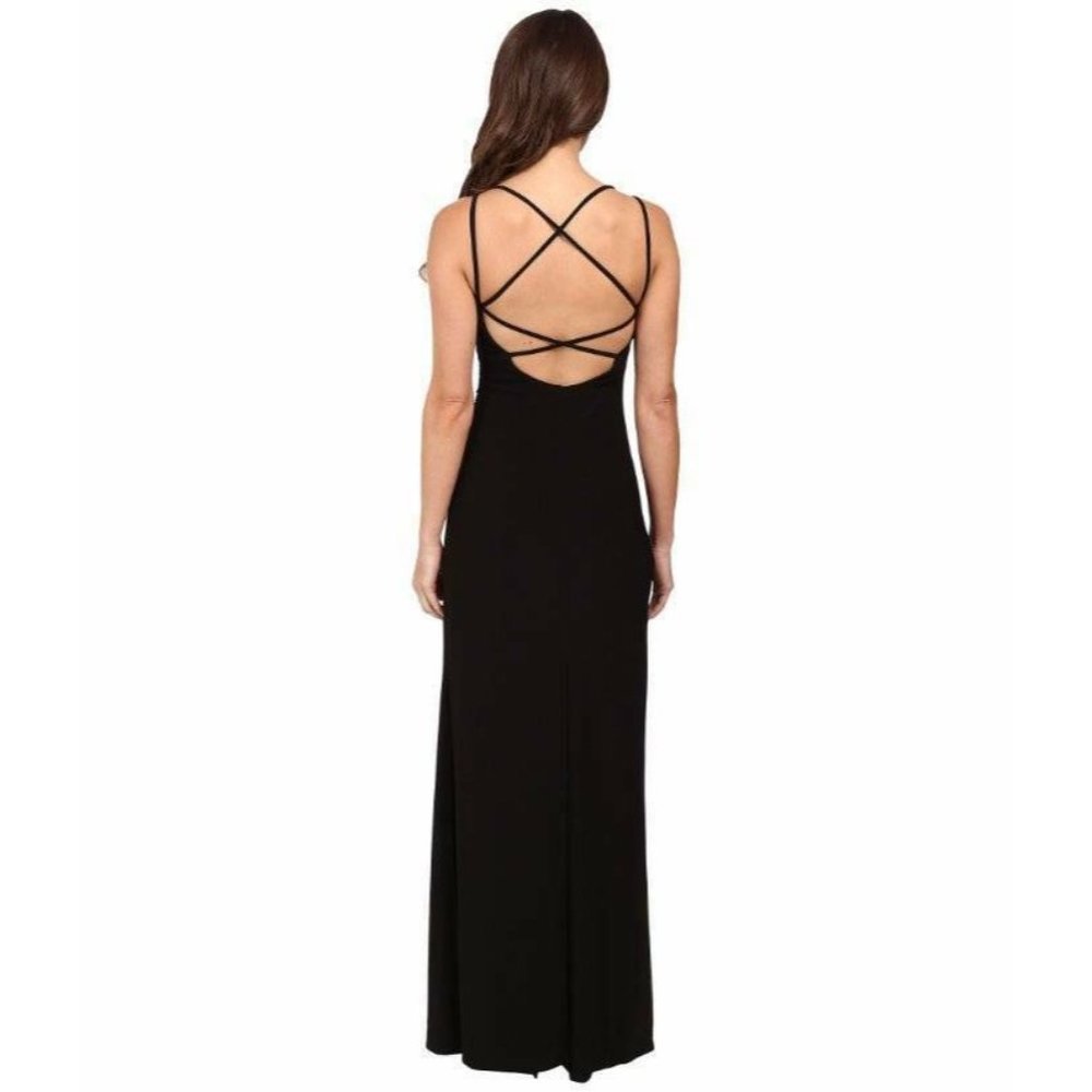 Laundry Shelli Segal Strappy Jersey Gown Dress NEW